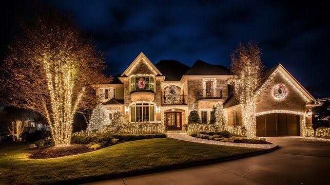 Real JVN Exteriors Christmas light installation in the Twin Cities